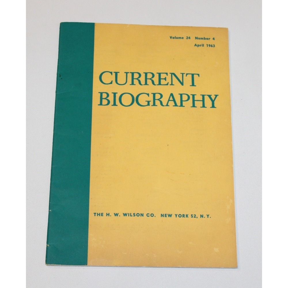 Current Biography April 1963 Vol. 24 No. 4 Charles Moritz editor Hayley Mills